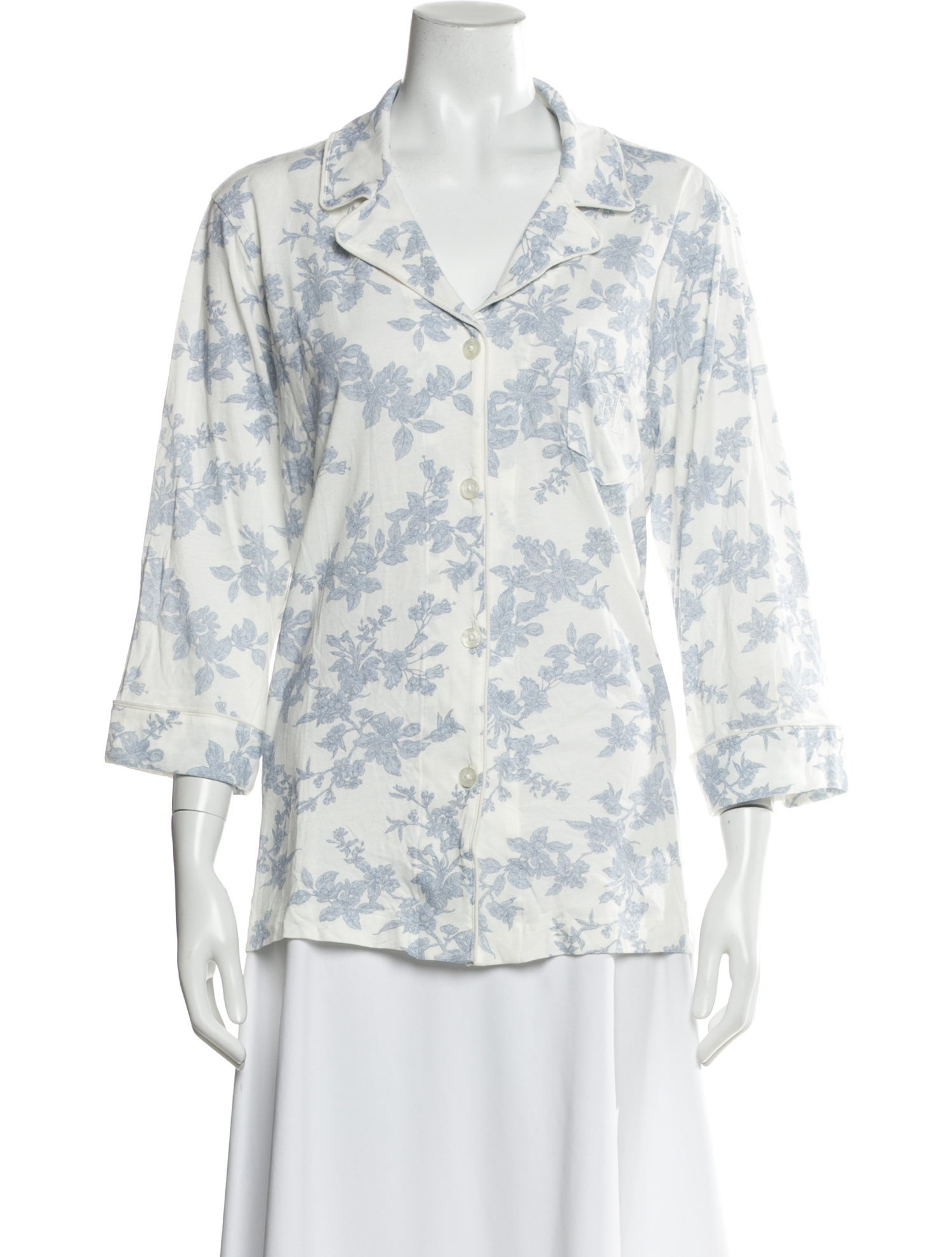 Lauren Ralph Lauren Silk Floral Print Pajamas