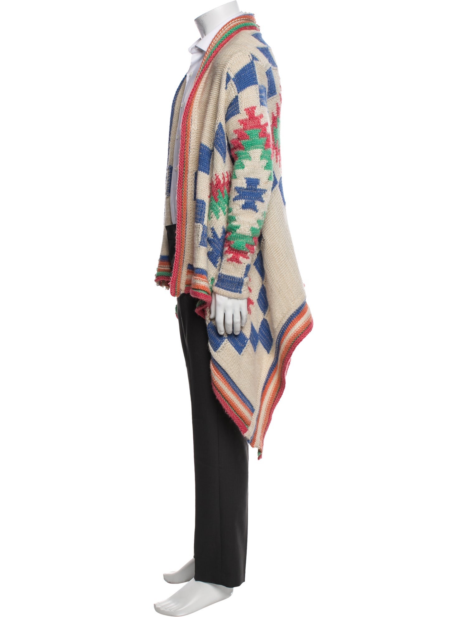 Lauren Ralph Lauren Colorblock Pattern Open Front Cardigan