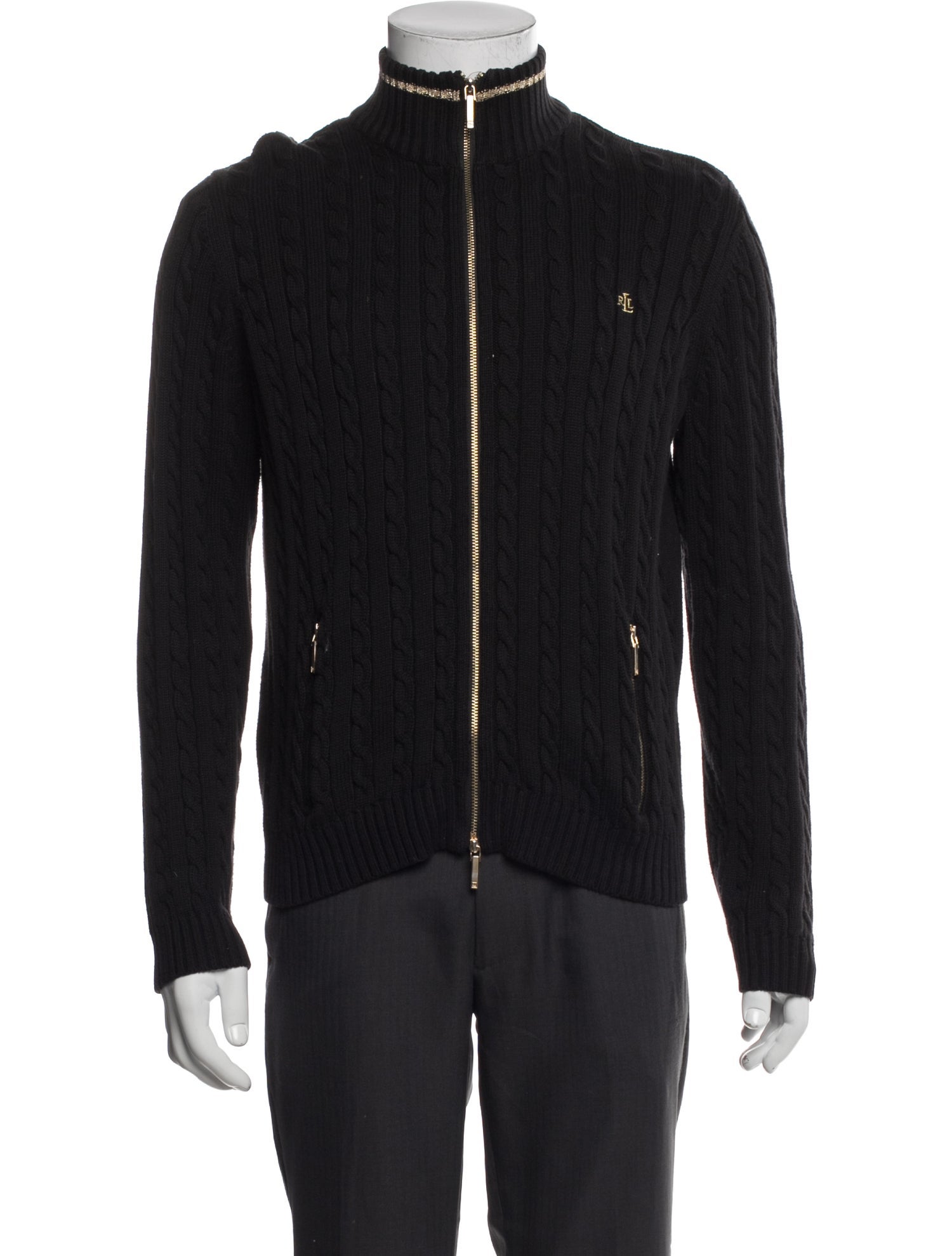 Lauren Ralph Lauren Mock Neck Long Sleeve Cardigan
