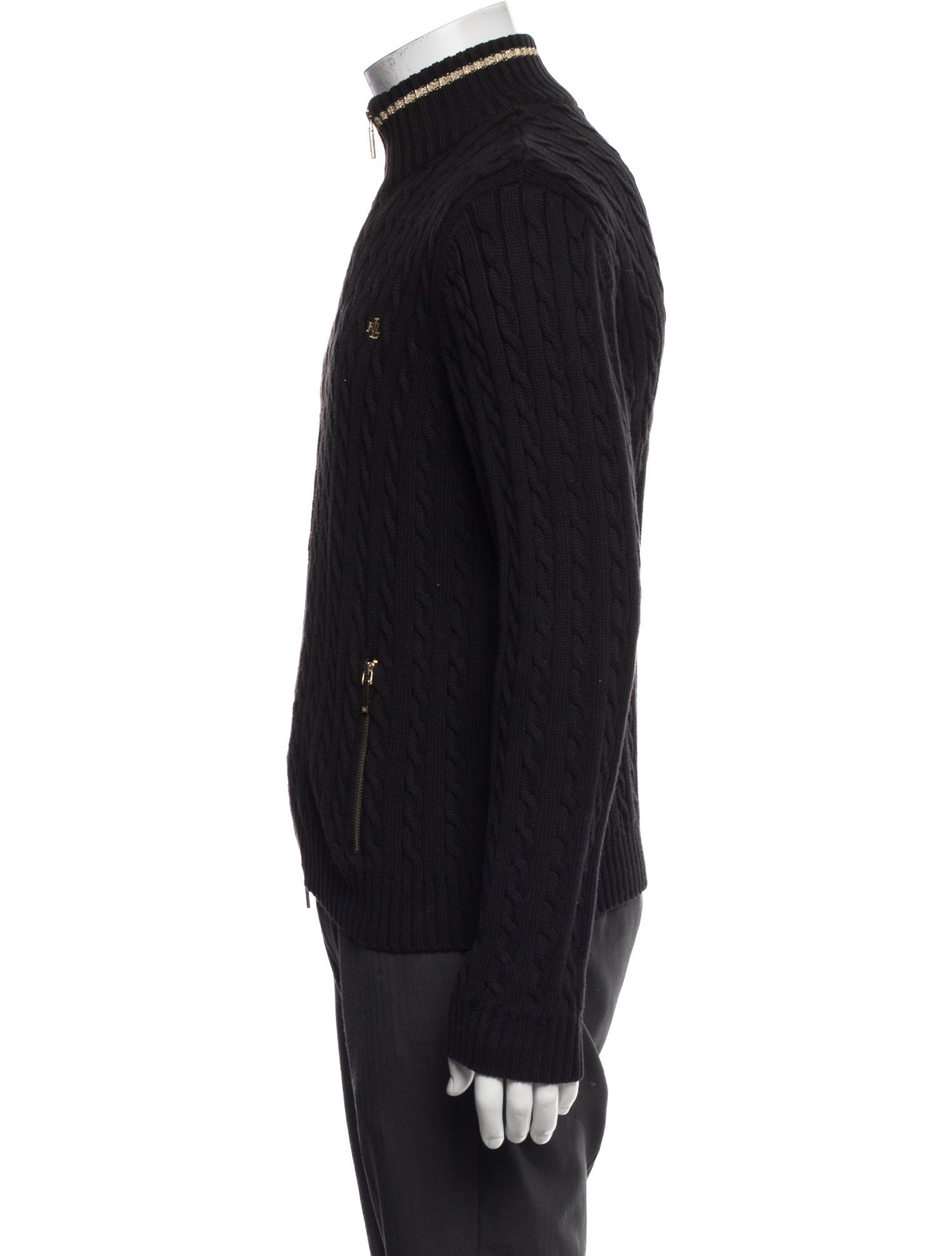 Lauren Ralph Lauren Mock Neck Long Sleeve Cardigan
