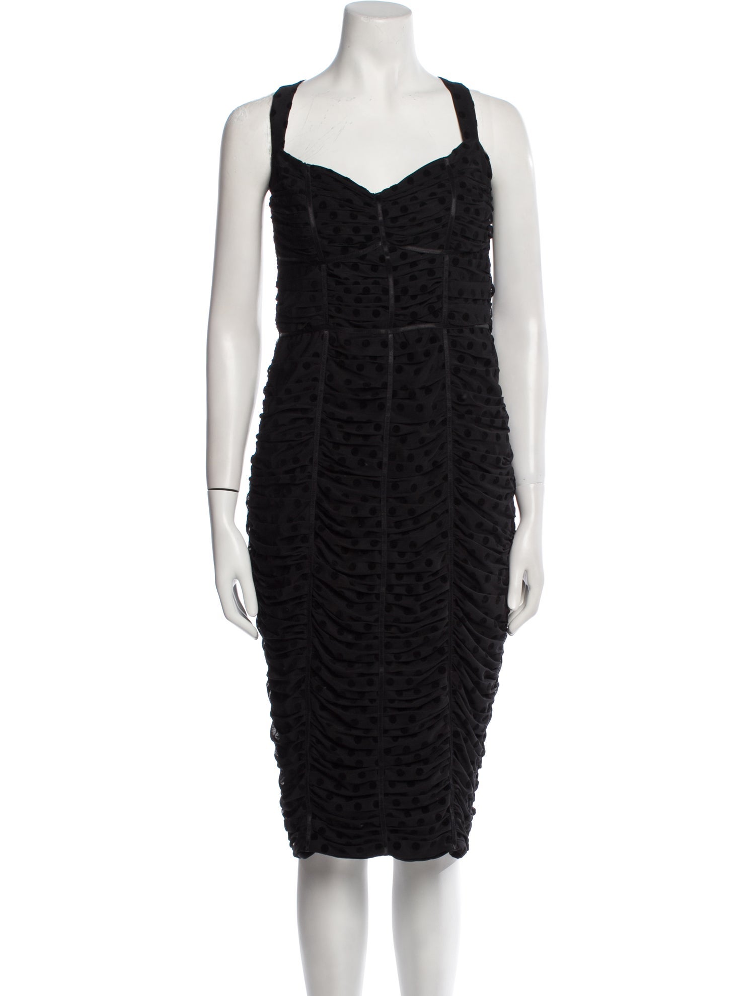 Iorane V-Neck Midi Length Dress