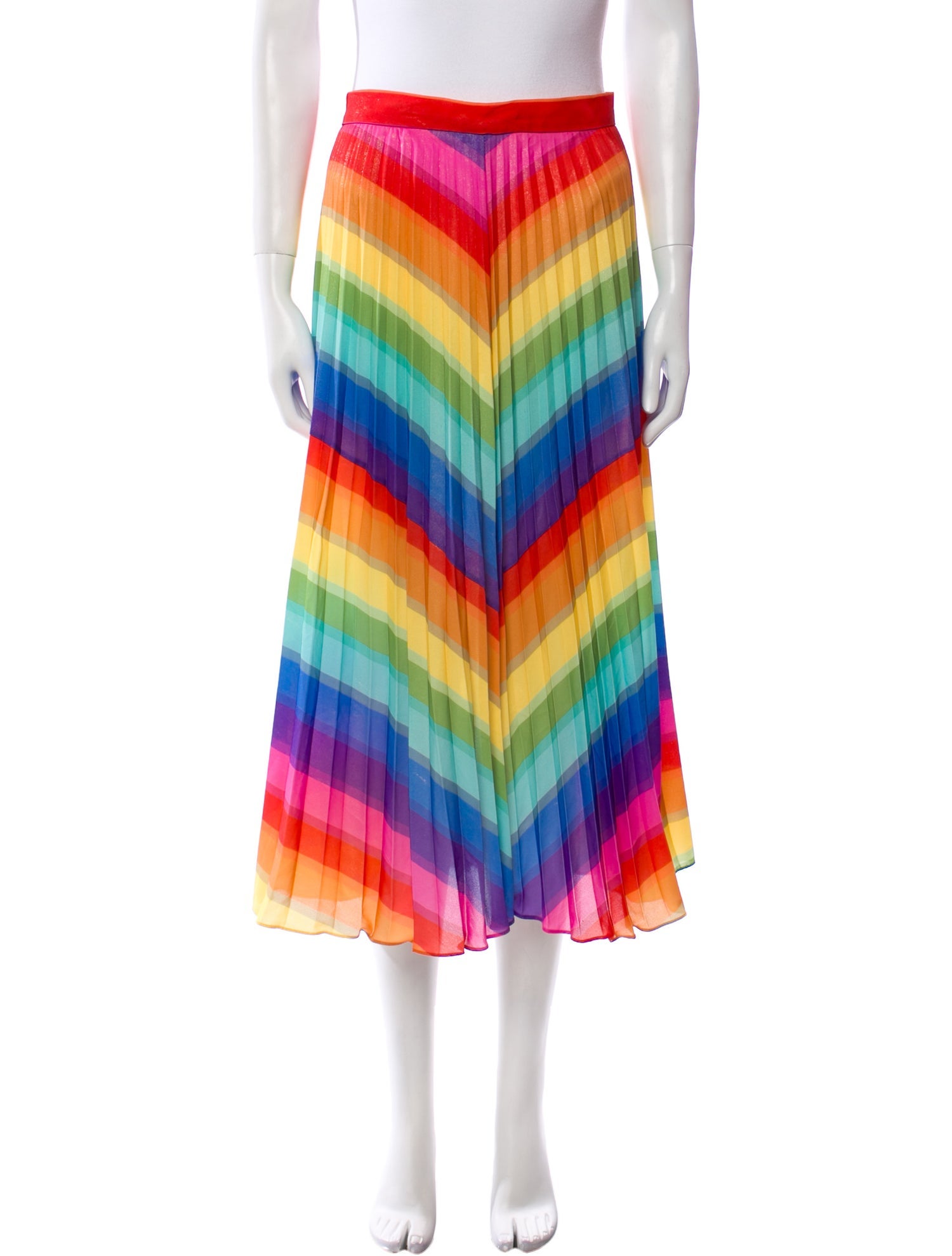 Iorane Striped Midi Length Skirt