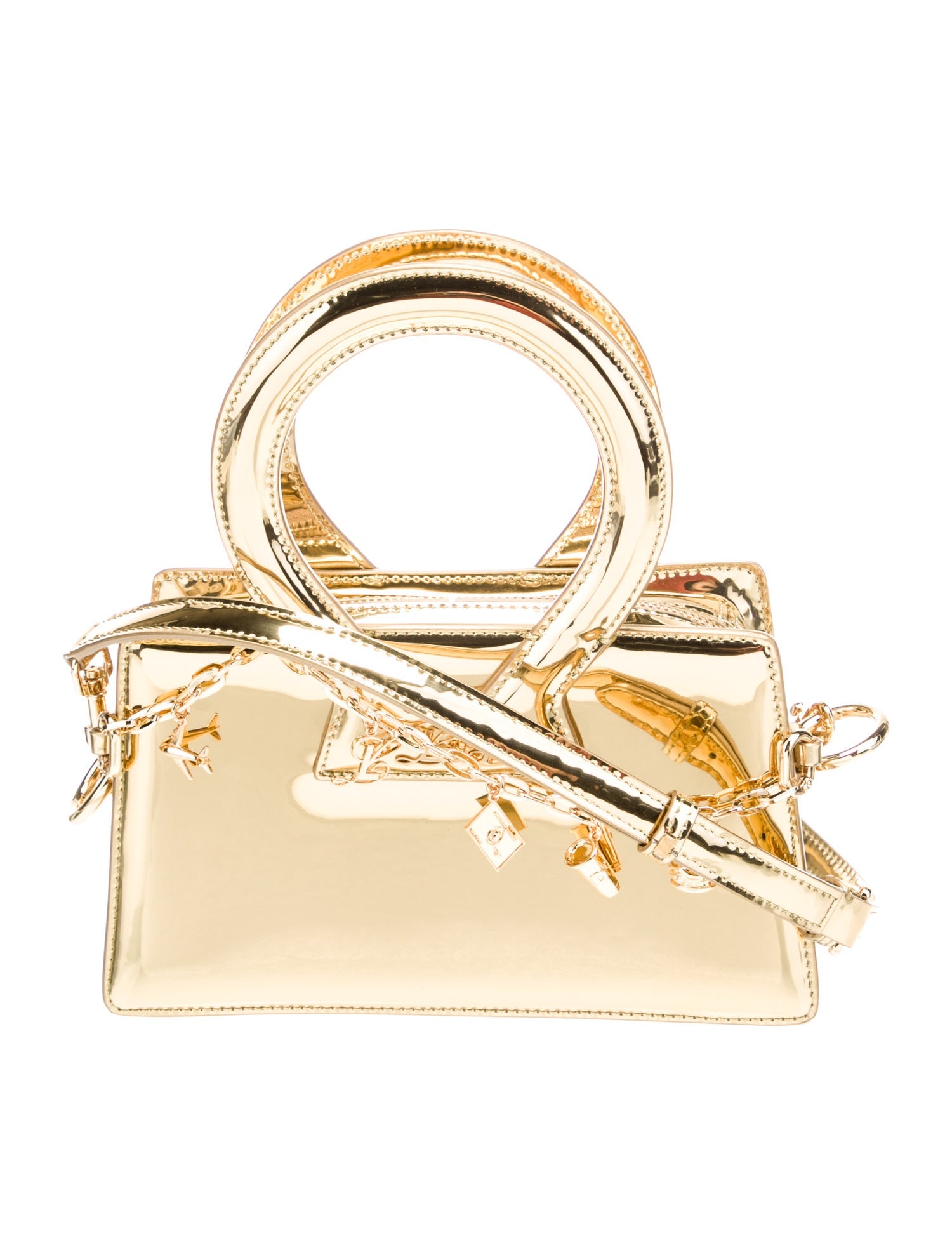 Luar Patent Leather Top Handle Bag