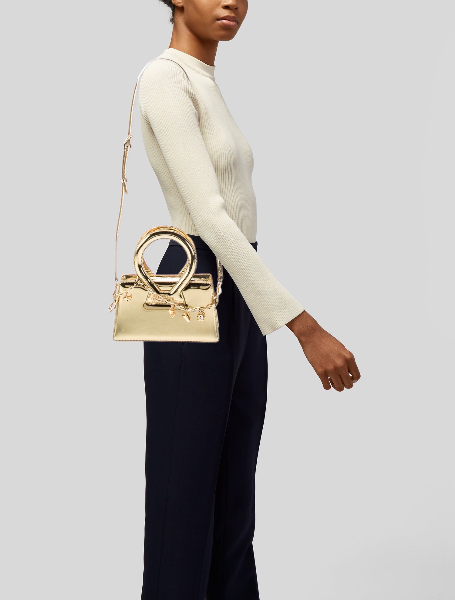 Luar Patent Leather Top Handle Bag