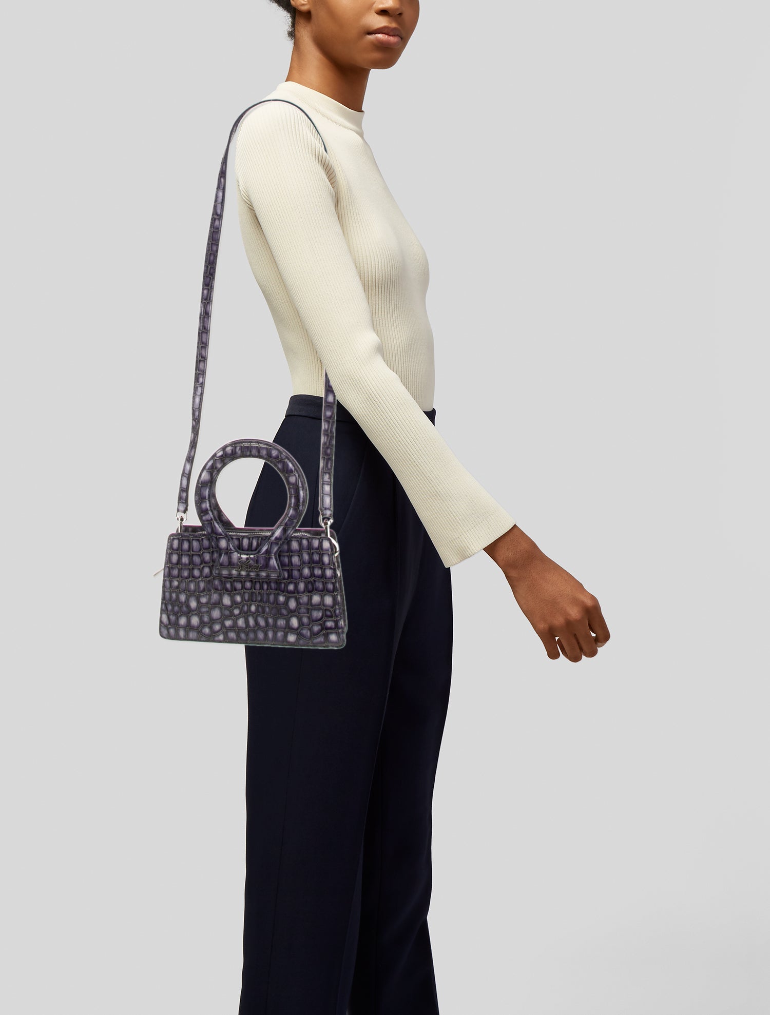 Luar Patent Leather Top Handle Bag