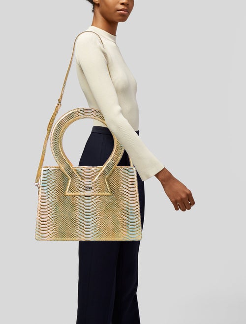 Luar Embossed Leather Shoulder Bag