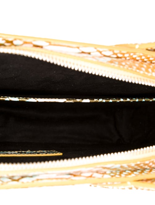 Luar Embossed Leather Shoulder Bag