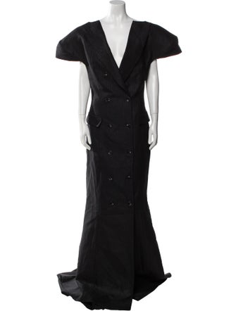 Luar V-Neck Long Dress