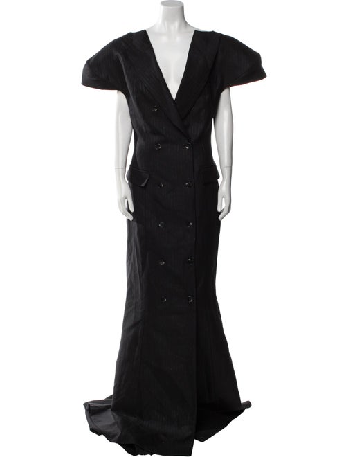 Luar V-Neck Long Dress