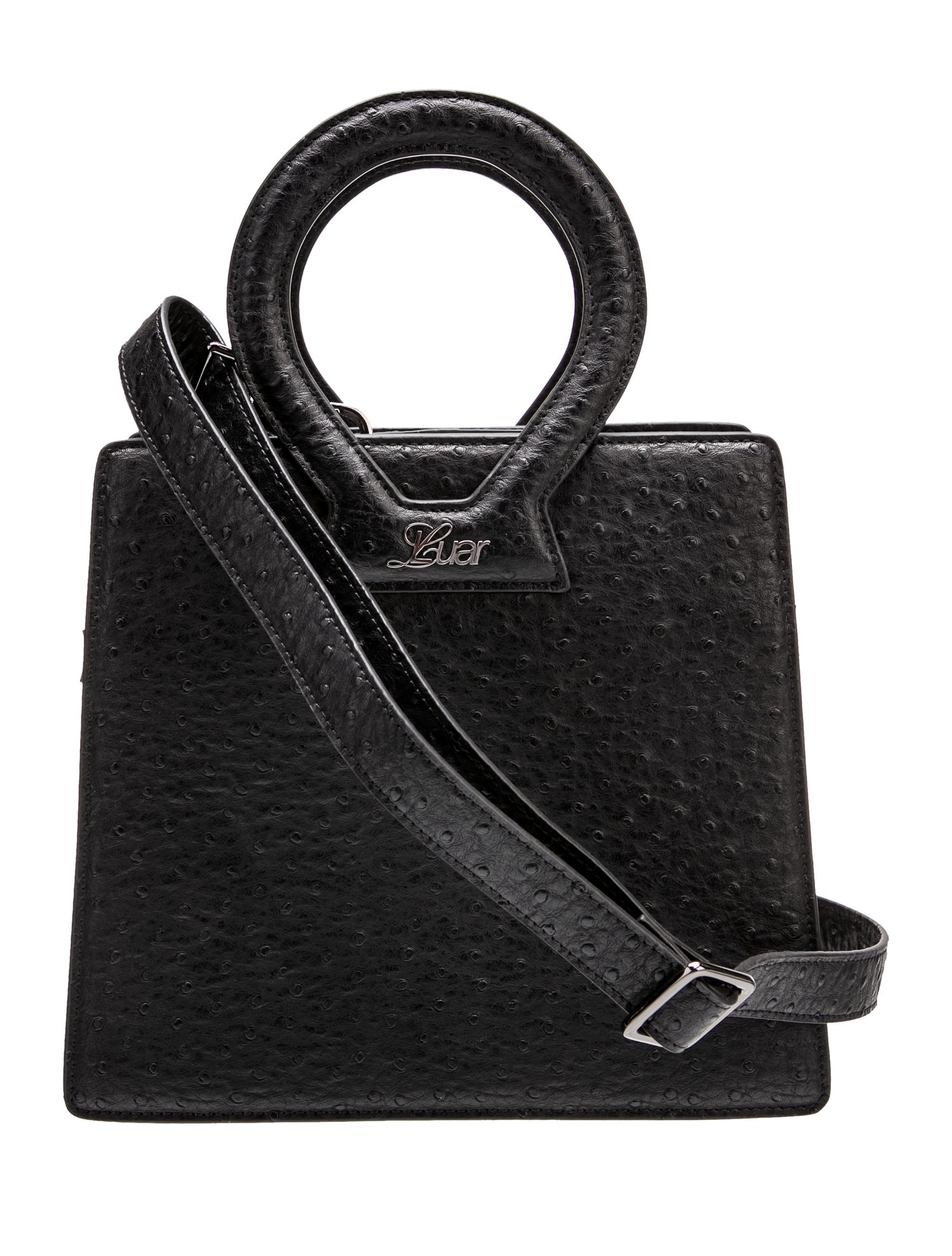 Luar Ostrich Top Handle Bag