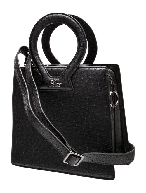 Luar Ostrich Top Handle Bag