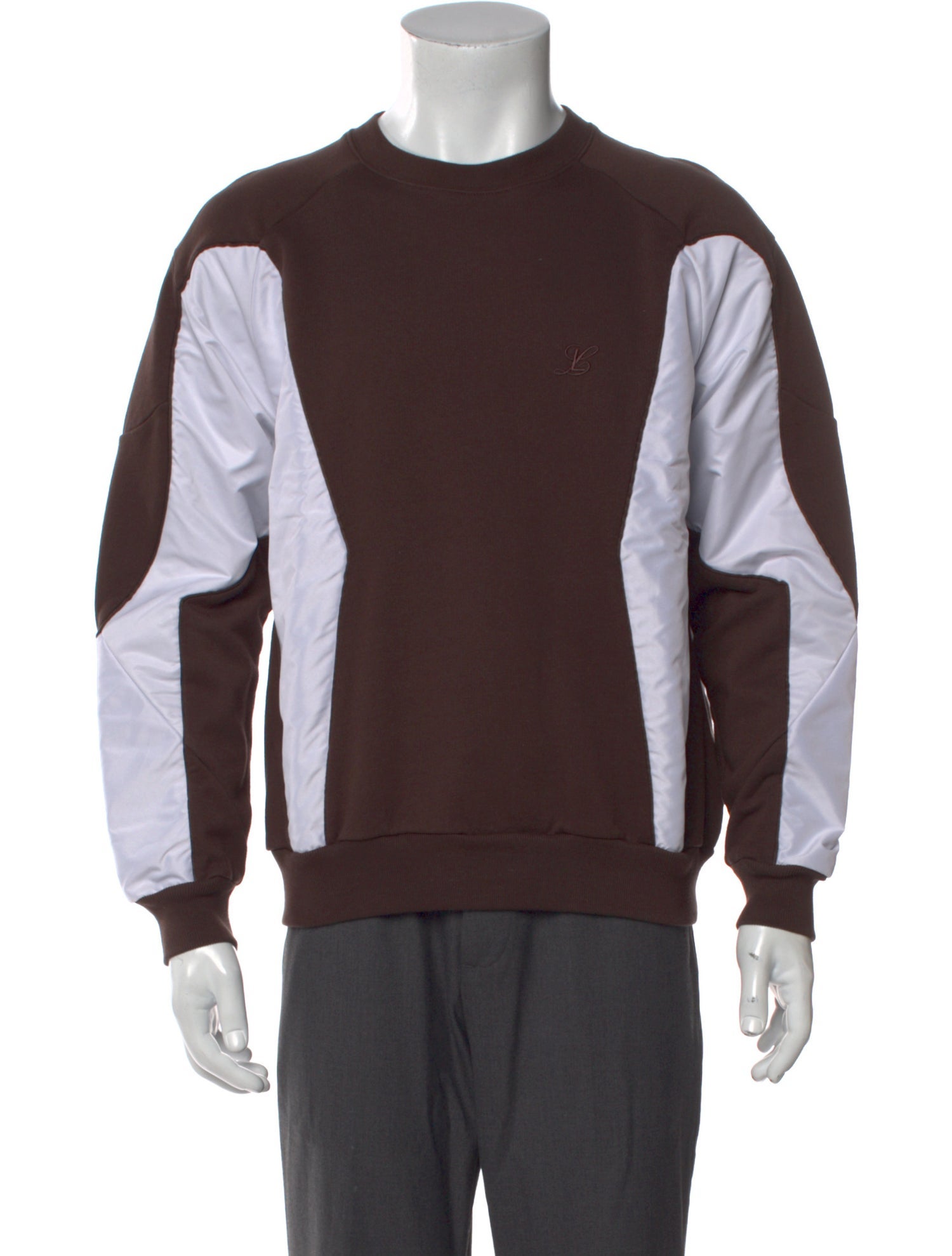 Luar Colorblock Pattern Crew Neck Sweatshirt