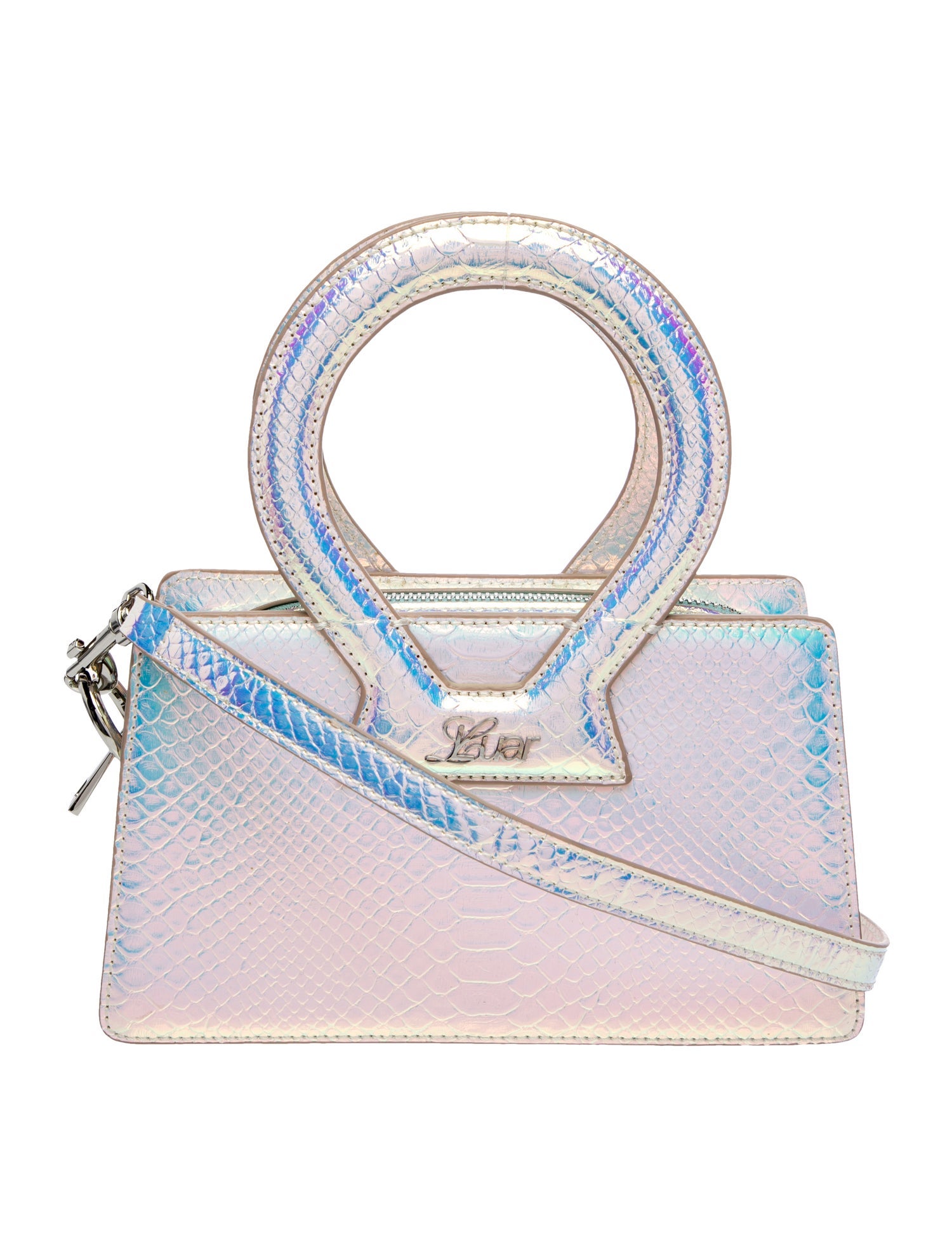 Luar Embossed Leather Shoulder Bag