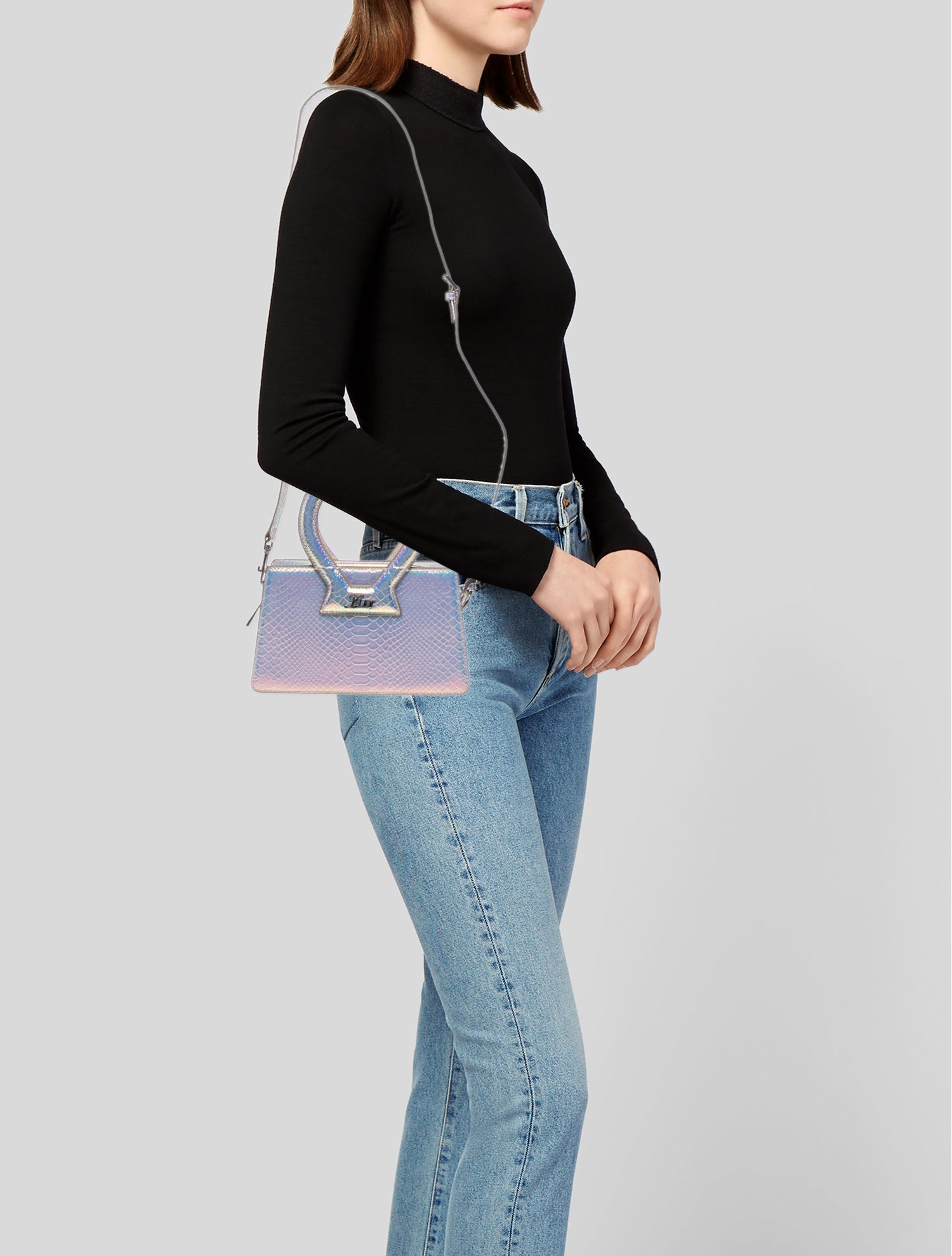 Luar Embossed Leather Shoulder Bag
