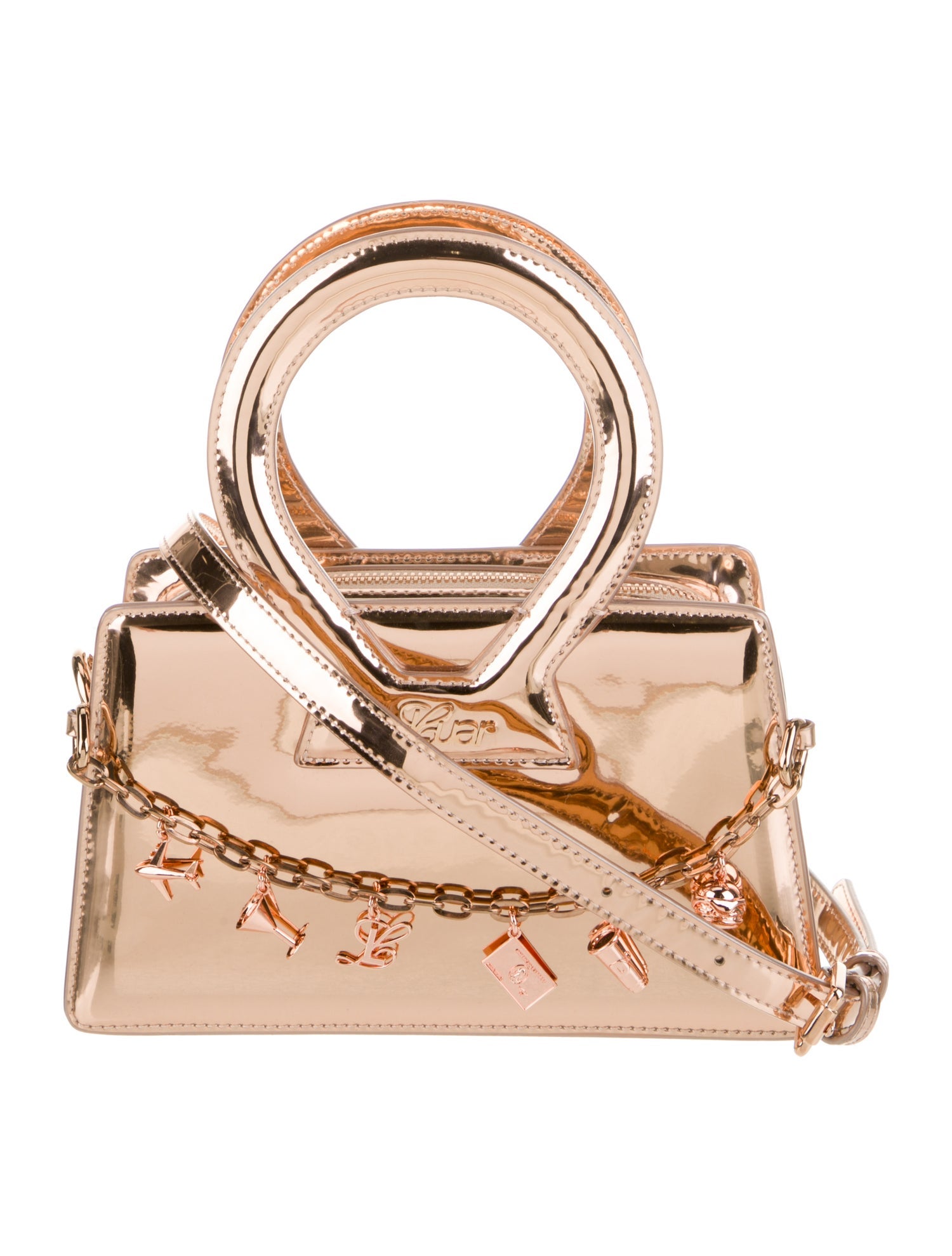 Luar Patent Leather Top Handle Bag