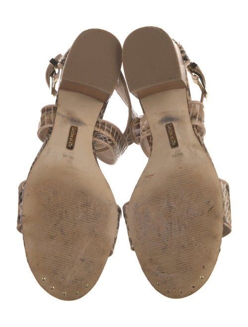 Louise et Cie Embossed Leather Animal Print Sandals