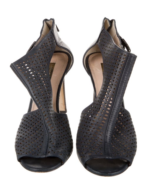 Louise et Cie Leather Lasercut Accents T-Strap Pumps