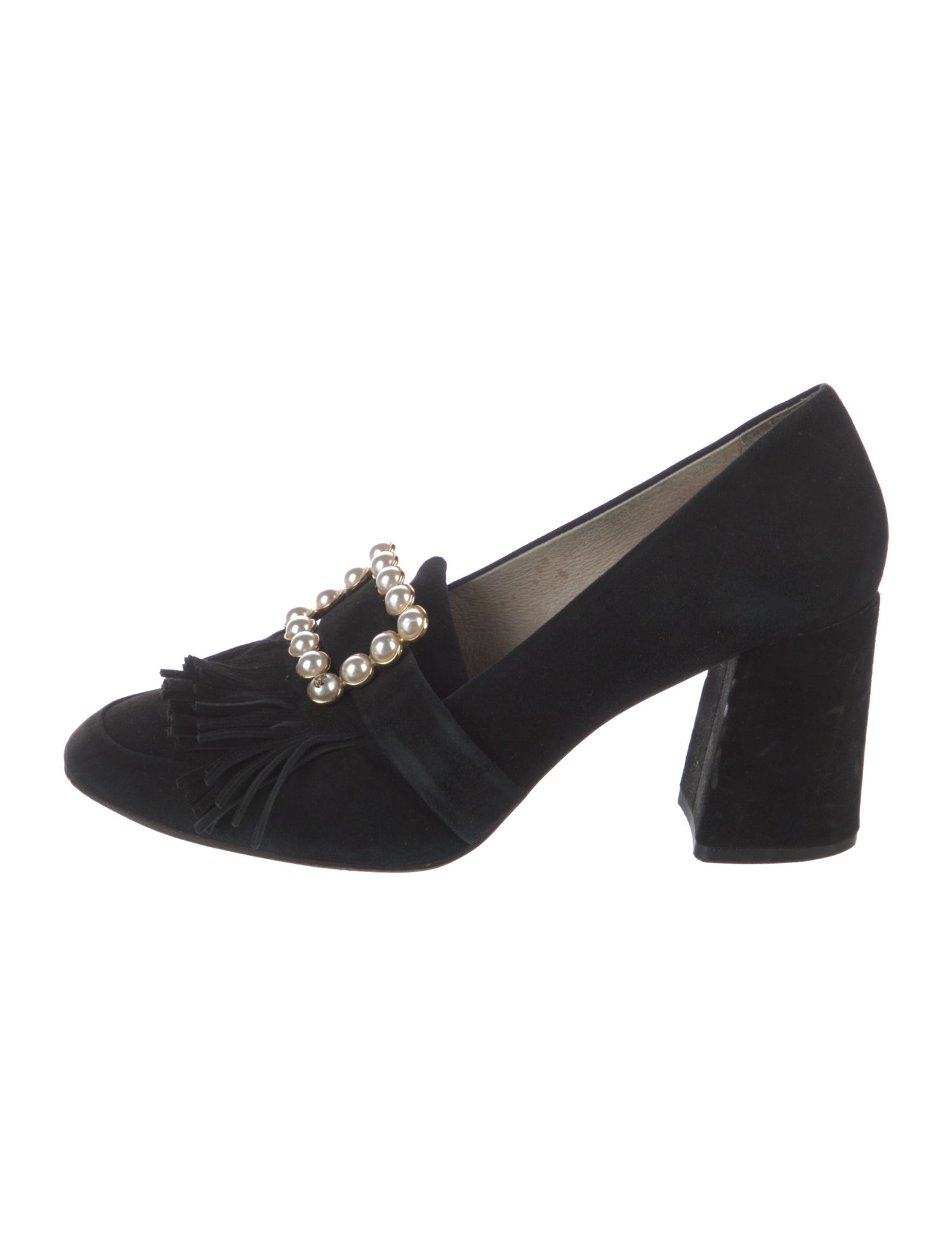 Louise et Cie Suede Fringe Trim Accent Pumps