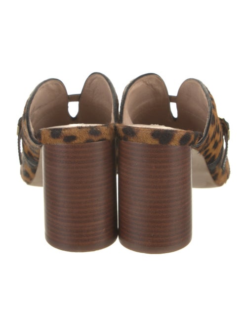 Louise et Cie Calf Hair Animal Print Slides
