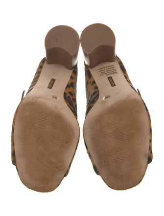 Louise et Cie Calf Hair Animal Print Slides