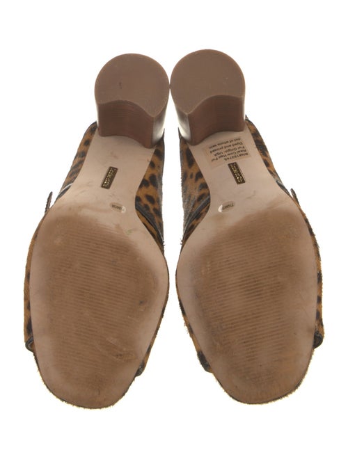 Louise et Cie Calf Hair Animal Print Slides