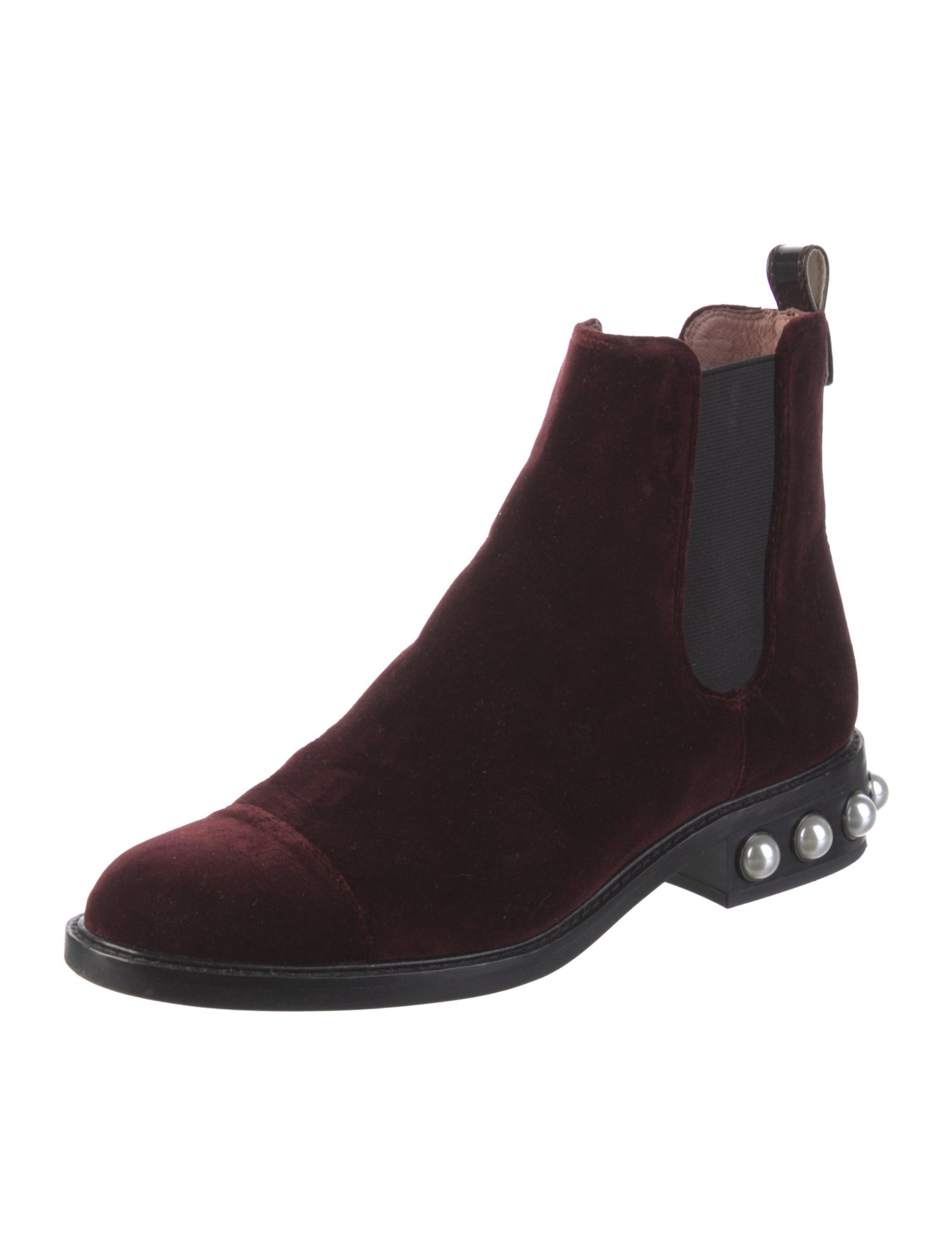 Louise et Cie Velvet Beaded Accents Chelsea Boots