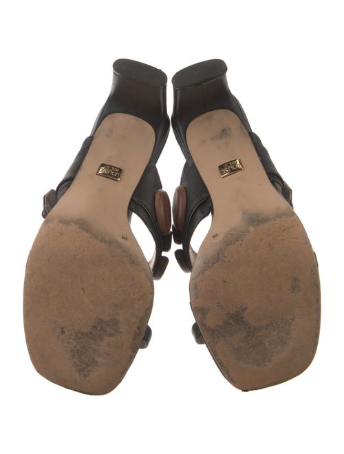 Louise et Cie Leather Beaded Accents Slides