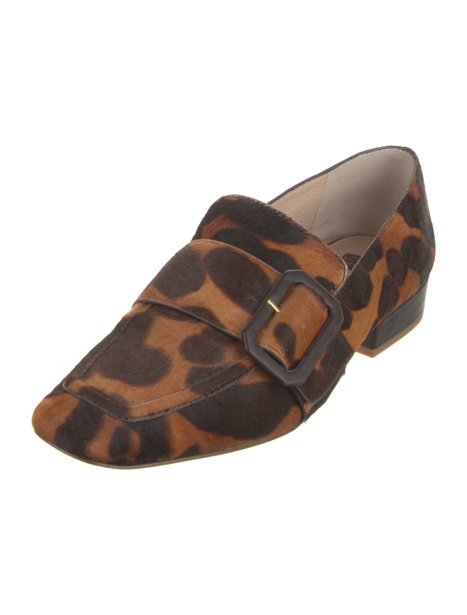 Louise et Cie Ponyhair Animal Print Loafers