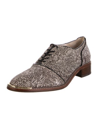 Louise et Cie Calf Hair Printed Oxfords