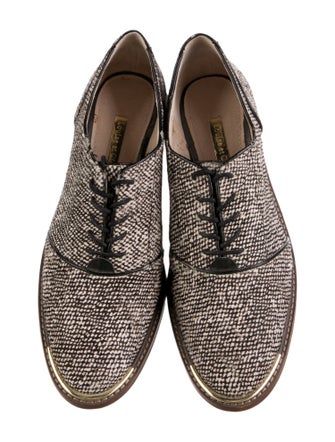 Louise et Cie Calf Hair Printed Oxfords