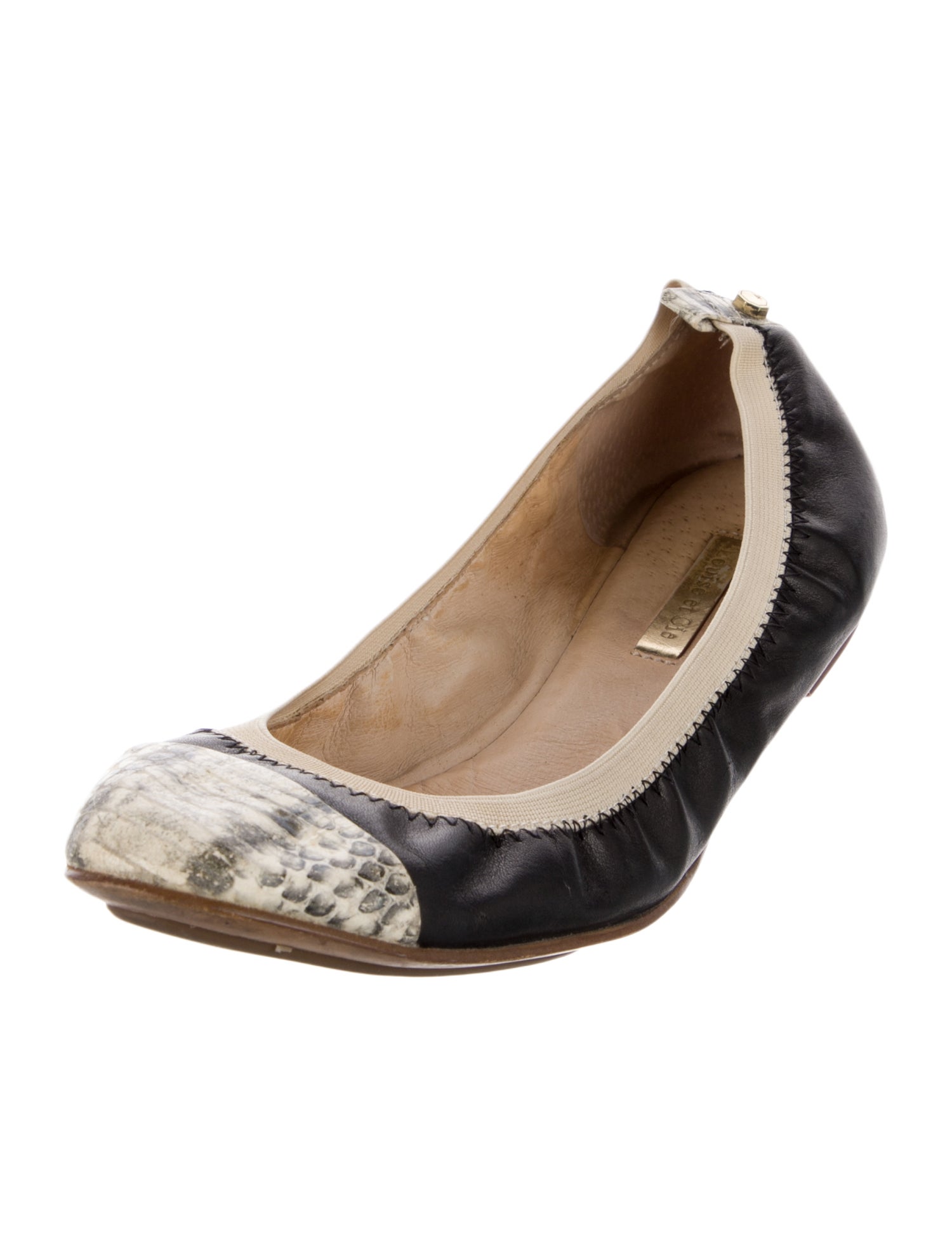 Louise et Cie Leather Animal Print Ballet Flats