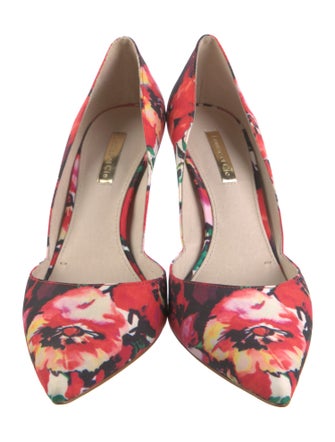 Louise et Cie Flora Print Satin D'Orsay Pumps