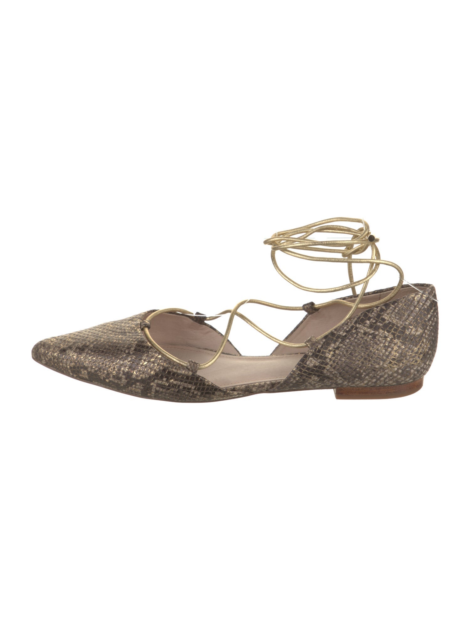 Louise et Cie Snakeskin Animal Print D'Orsay Flats