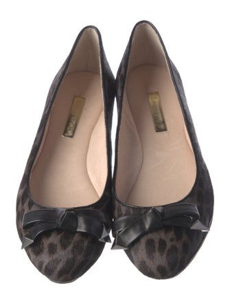 Louise et Cie Ponyhair Animal Print Ballet Flats