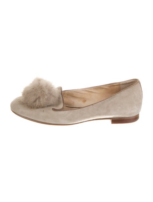 Louise et Cie Suede Pom-Pom Embellishments Flats