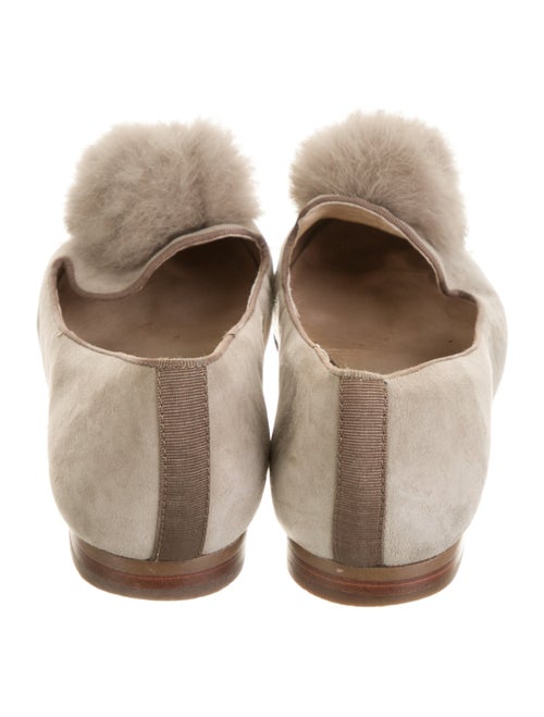 Louise et Cie Suede Pom-Pom Embellishments Flats