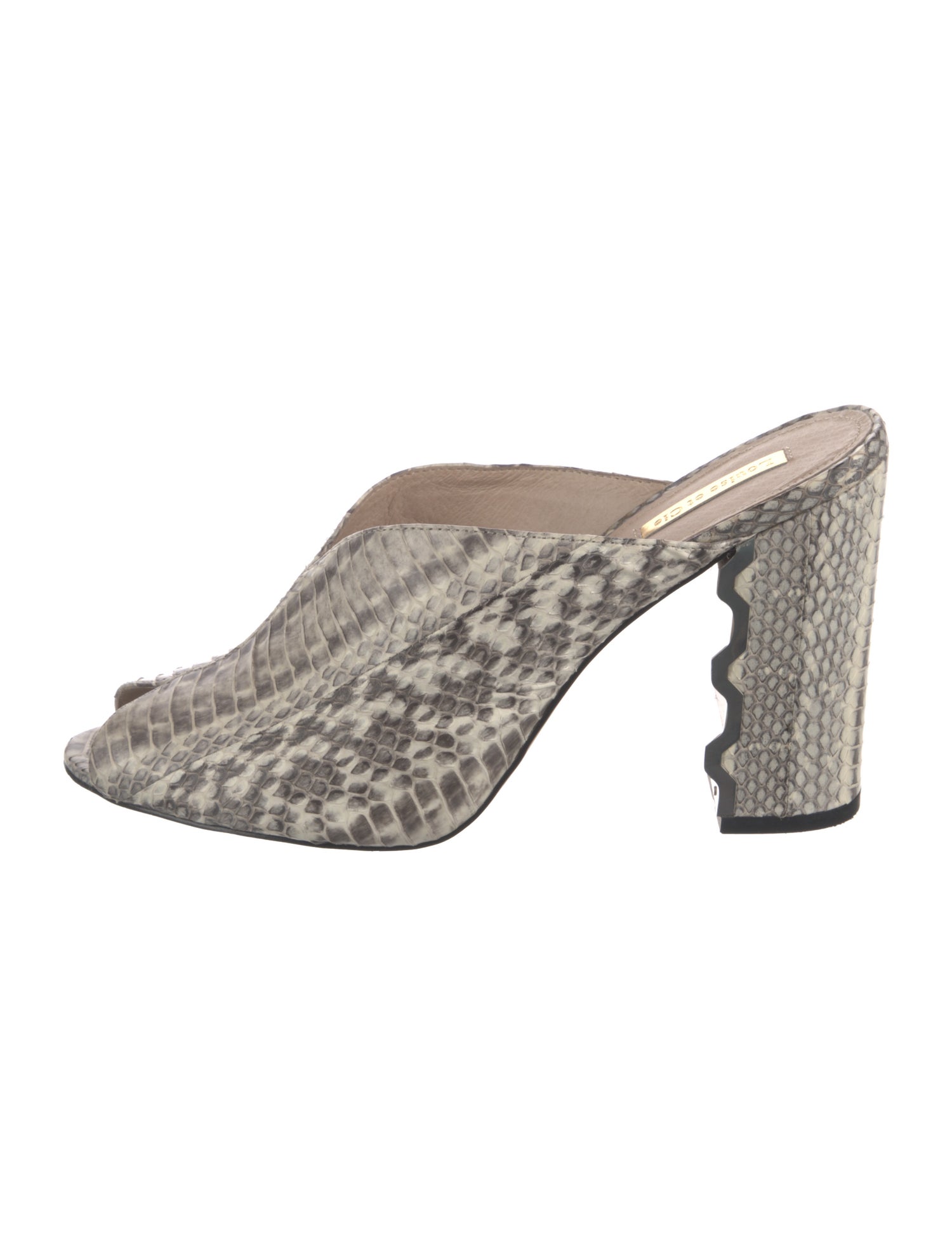 Louise et Cie Snakeskin Animal Print Mules