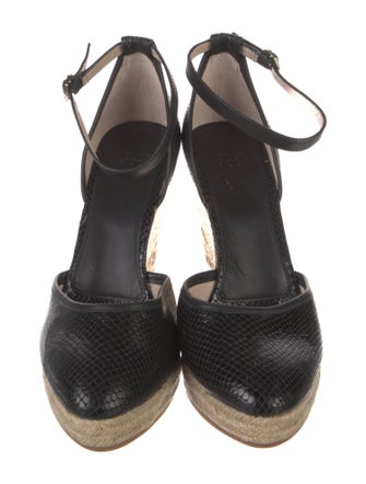 Louise et Cie Embossed Leather D'Orsay Pumps