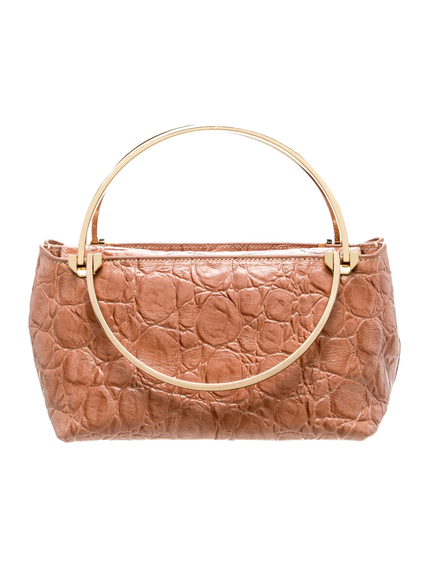 Louise et Cie Embossed Leather Top Handle Bag