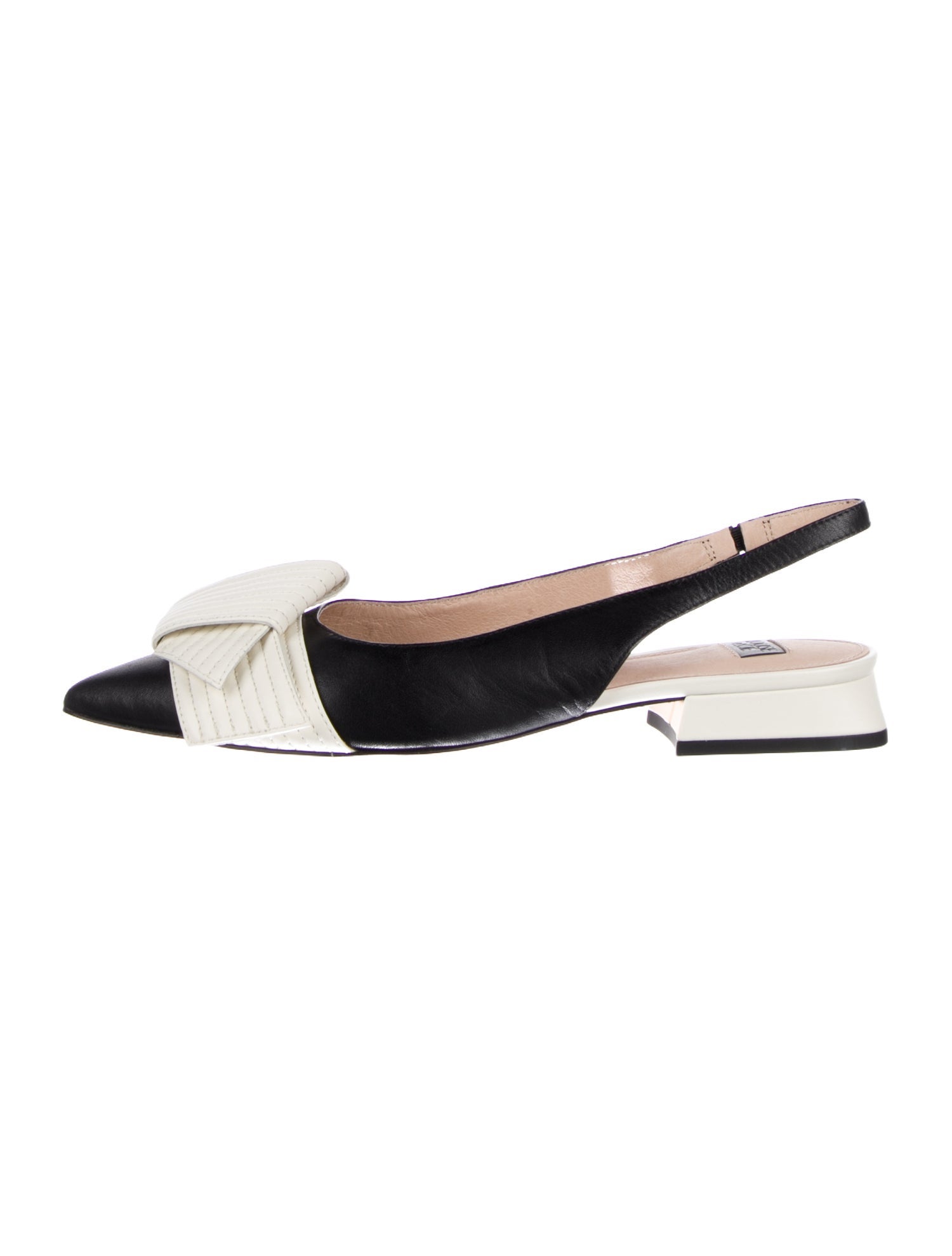 Louise et Cie Leather Colorblock Pattern Slingback Flats