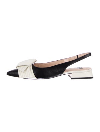Louise et Cie Leather Colorblock Pattern Slingback Flats