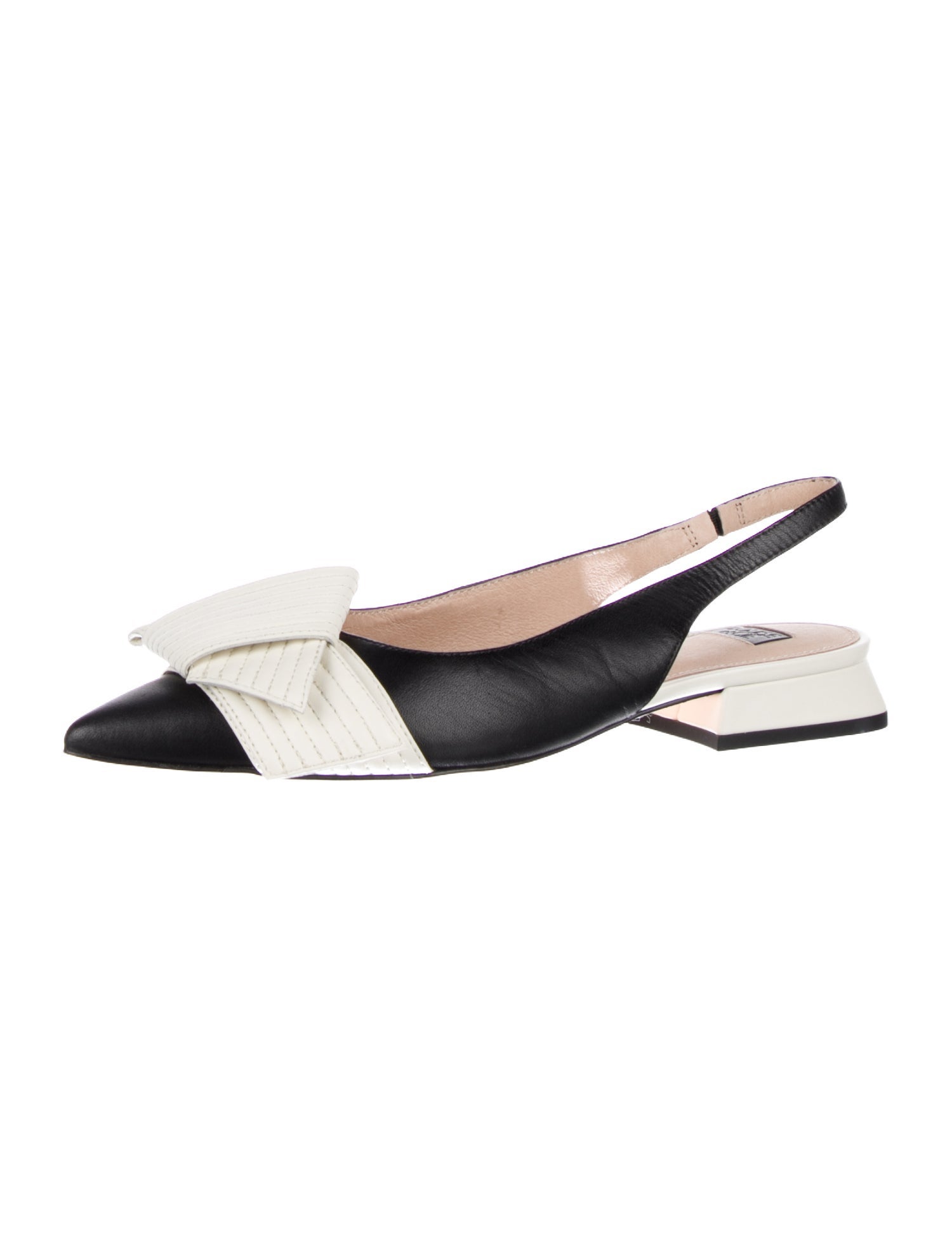 Louise et Cie Leather Colorblock Pattern Slingback Flats