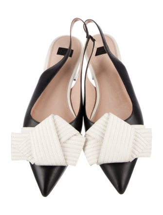 Louise et Cie Leather Colorblock Pattern Slingback Flats