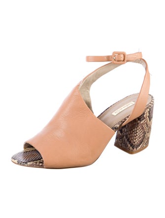 Louise et Cie Leather Animal Print Sandals