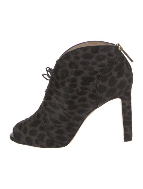 Louise et Cie Ponyhair Animal Print Lace-Up Boots