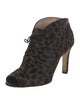 Louise et Cie Ponyhair Animal Print Lace-Up Boots