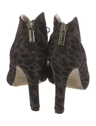 Louise et Cie Ponyhair Animal Print Lace-Up Boots