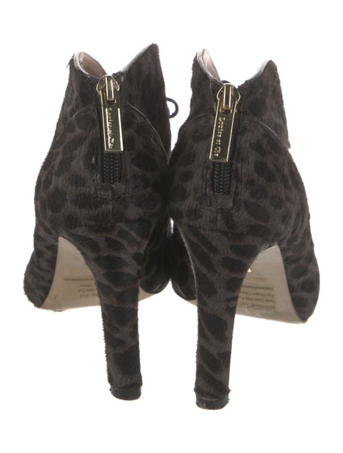 Louise et Cie Ponyhair Animal Print Lace-Up Boots