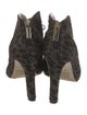 Louise et Cie Ponyhair Animal Print Lace-Up Boots