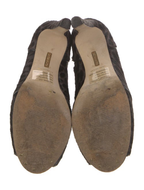 Louise et Cie Ponyhair Animal Print Lace-Up Boots